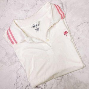 Size XL Lilly Pulitzer - Vintage - White Polo